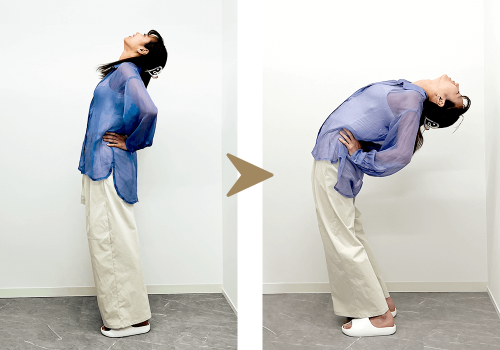 筋膜整体ビフォーアフターの様子